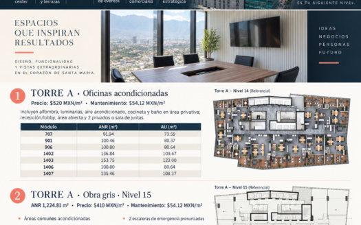 Oficinas en Renta Torre Balzac